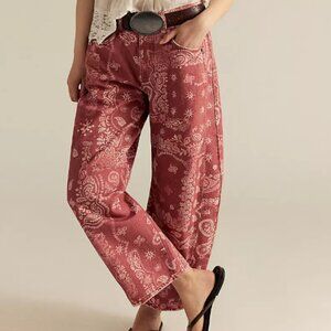 We The Free Women's High Rise Jeans in Red Paisley